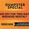 Weekend Special Large Dumpster - 20 Yards